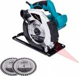 Piła tarczowa KATSU 185mm 1600W z prowadnicą laserową i 2 tarczami