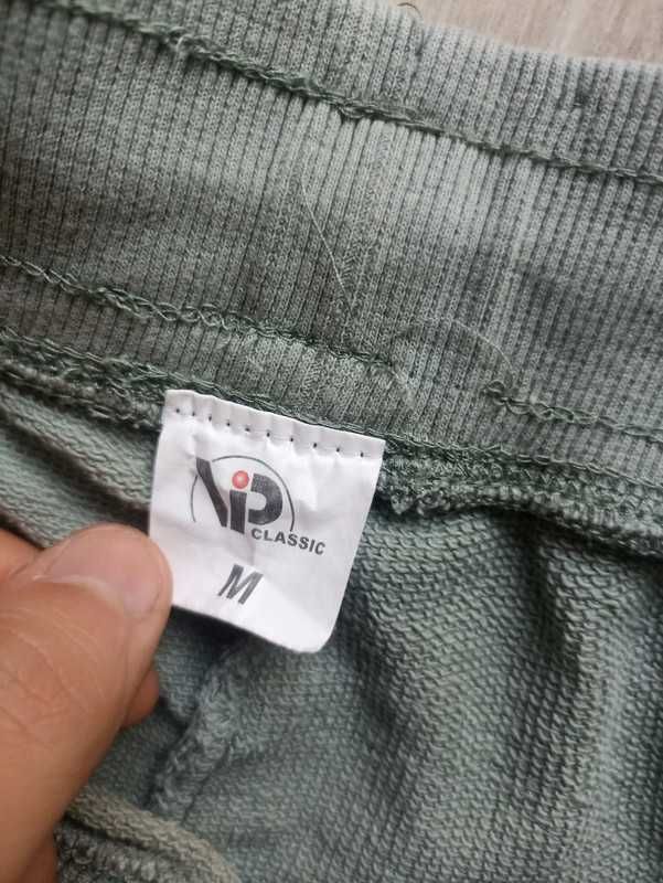 spodnie unisex dresowe khaki wygodne M
