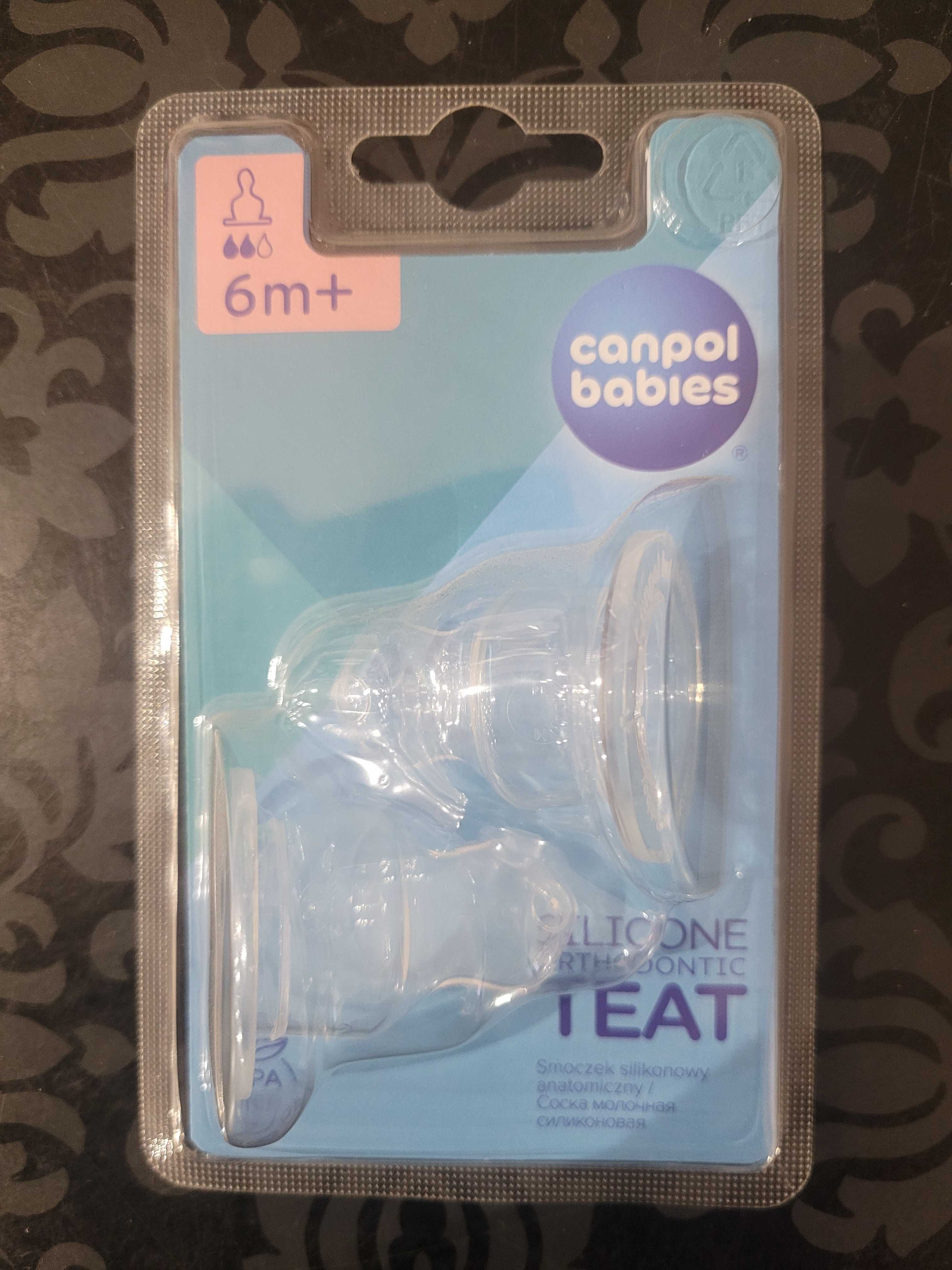 Canpol babies Smoczek silikon szybki 6m+ anatomiczny do wąskiej butelk