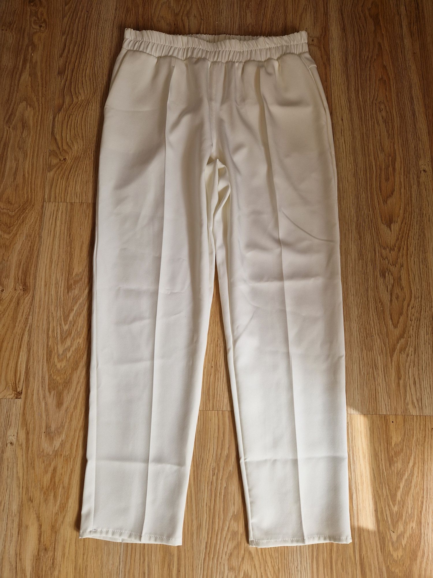Białe eleganckie spodnie,, rozm 42, ROSETTO
