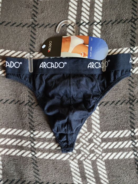 NOWE Majtki Stringi męskie Arcado rozm M bawełna