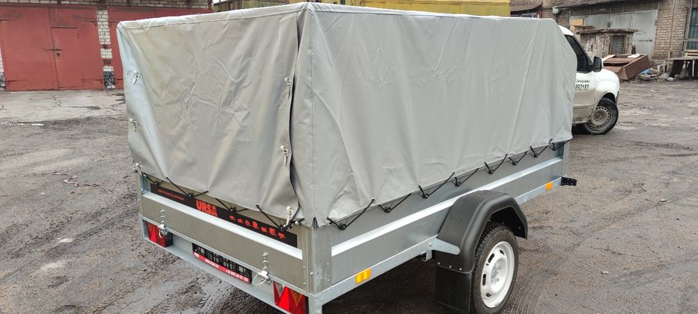 Прицеп бортовой оцинкованный 2.5х1.5 урса, ursa самосвал с тентом