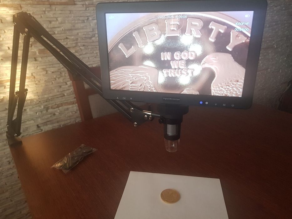 10.1 Mikroskop cyfrowy HDMI,USB-C,SD,pilot,Led 2x,elektronik Prezent