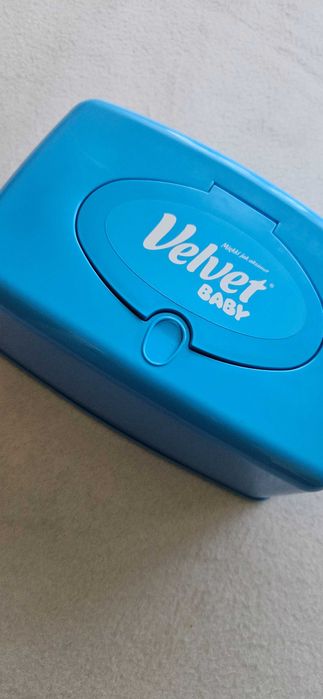 Pudełko na chusteczki nawilżane nawilżające mokre Velvet Baby smoczek