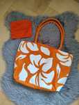 Pomarańczowa torba plażowa / torba na zakupy shopper Semi Line