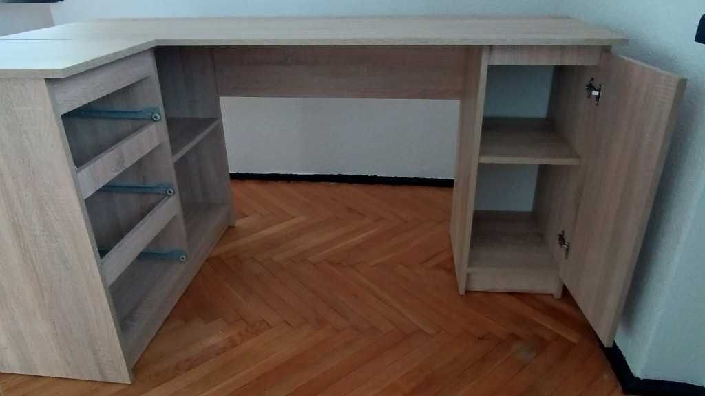 Biurko narożne dąb sonoma lewe
