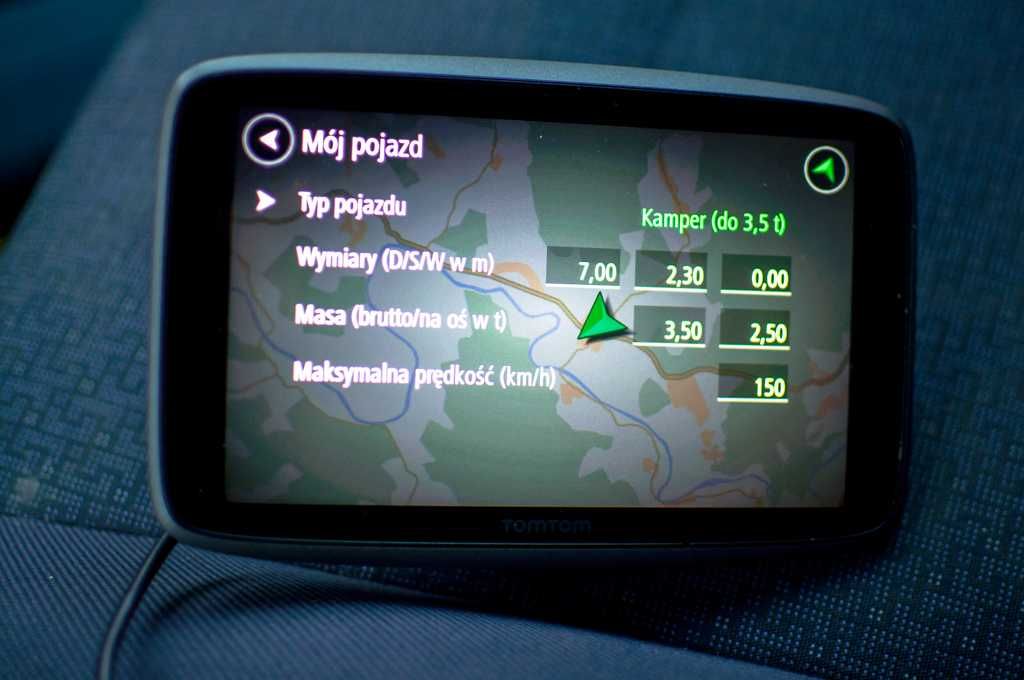 Nawigacja TomTom GO Camper . Cały Świat dożywotnio fotoradary, Wifi