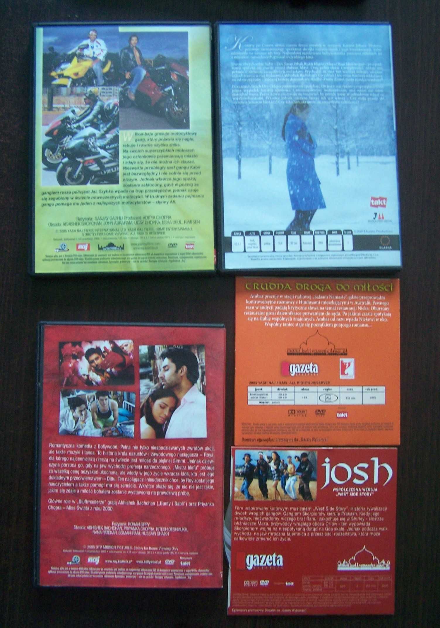 Bollywood 5 filmów DVD ładny zestaw