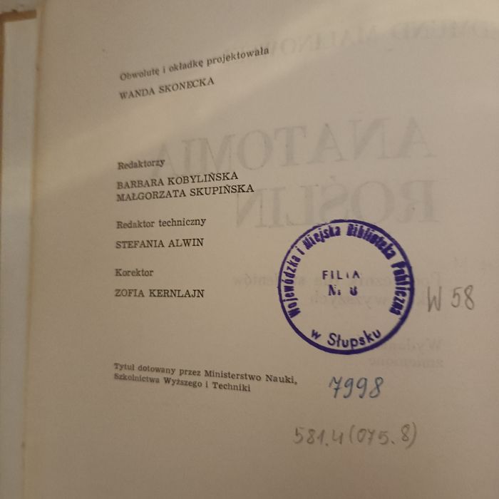 Anatomia Roślin Edmund Malinowski