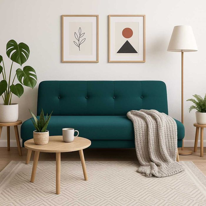 Wersalka, kanapa sofa z funkcją spania i pojemnik