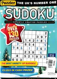 Puzzler Sudoku 80 str. łamigłówki 3 poziomy trudności, japońskie