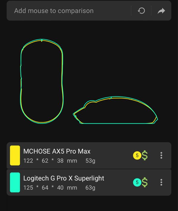 Беспроводная игровая мышь Mchose ax5 v2 pro max 8k dpi 42000 paw 3950