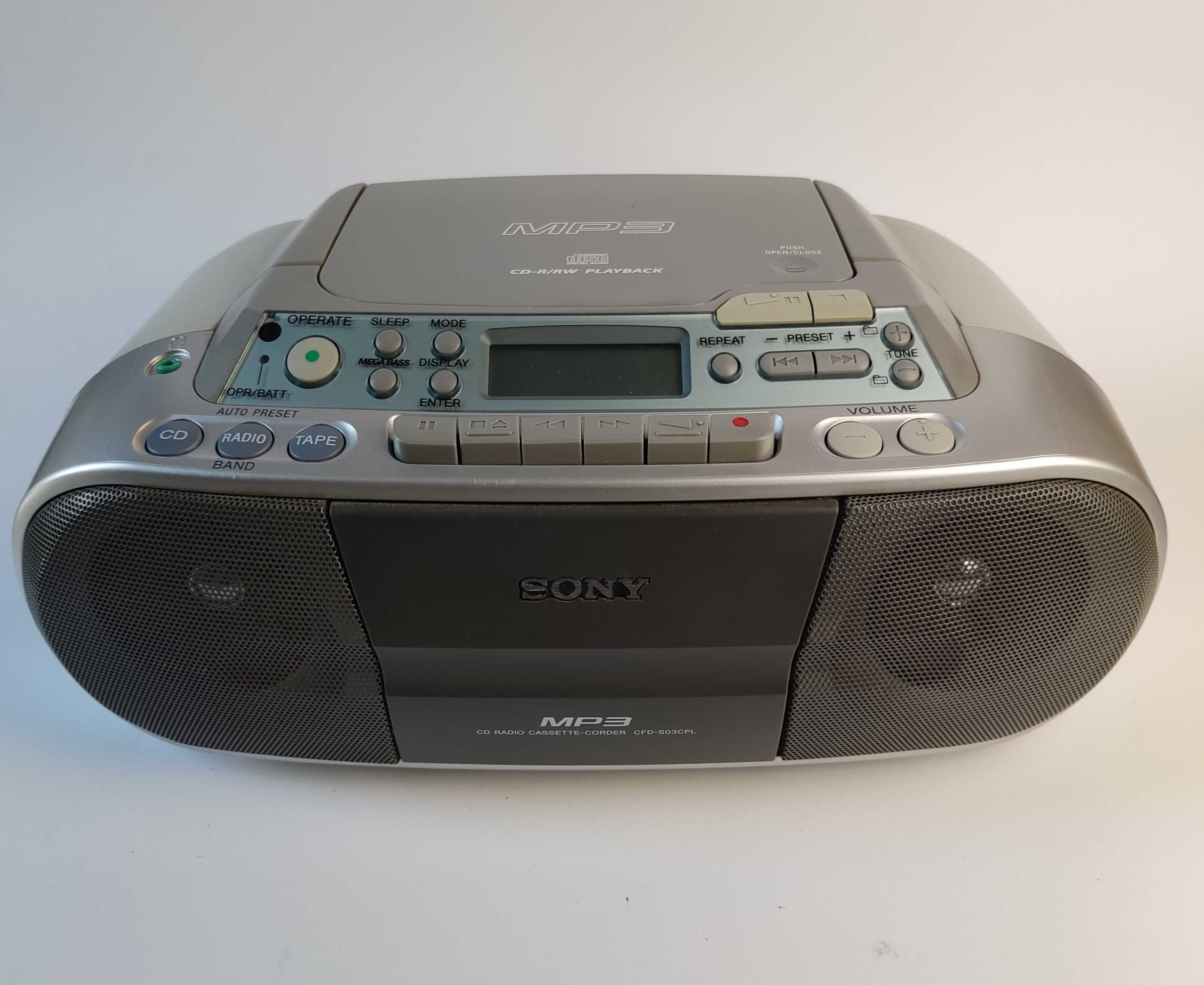 Radiomagnetofon z CD - SONY CFD-S03 - sprawny