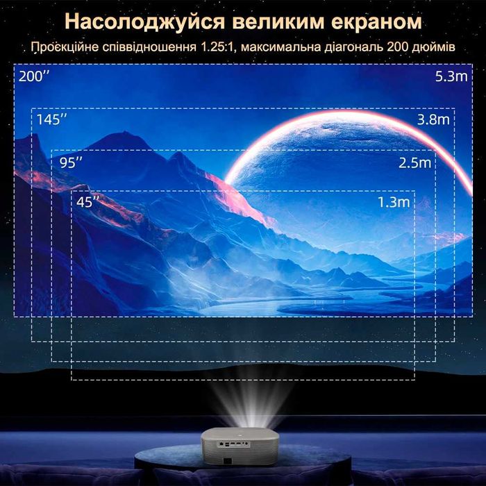 Full HD LED проектор Everycom HQ10 (android)  [*У наявності*]