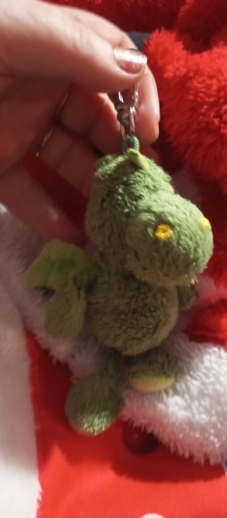 Мягкая игрушка брелок зелений дракон