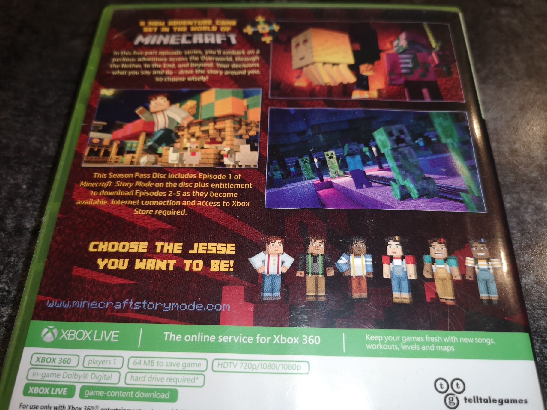 Minecraft Story Mode XBOX 360 gra (stan bdb) kioskzgrami Ursus