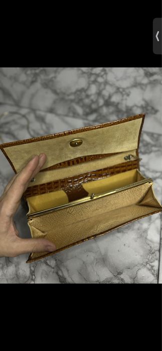 Сумочка клатч из натуральной кожи крокодила Pierre Cardin оригинал