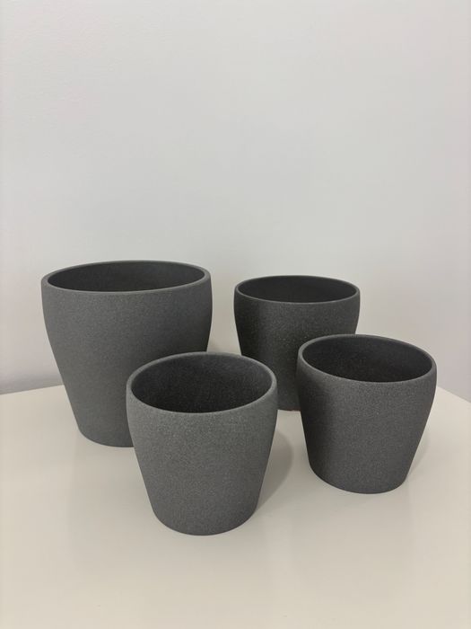 Zestaw doniczek La Decoria ,,Messina” dunkelgrau - 4 szt.