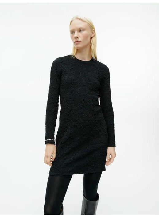 Arket бавовняна коротка сукня із жатої тканини