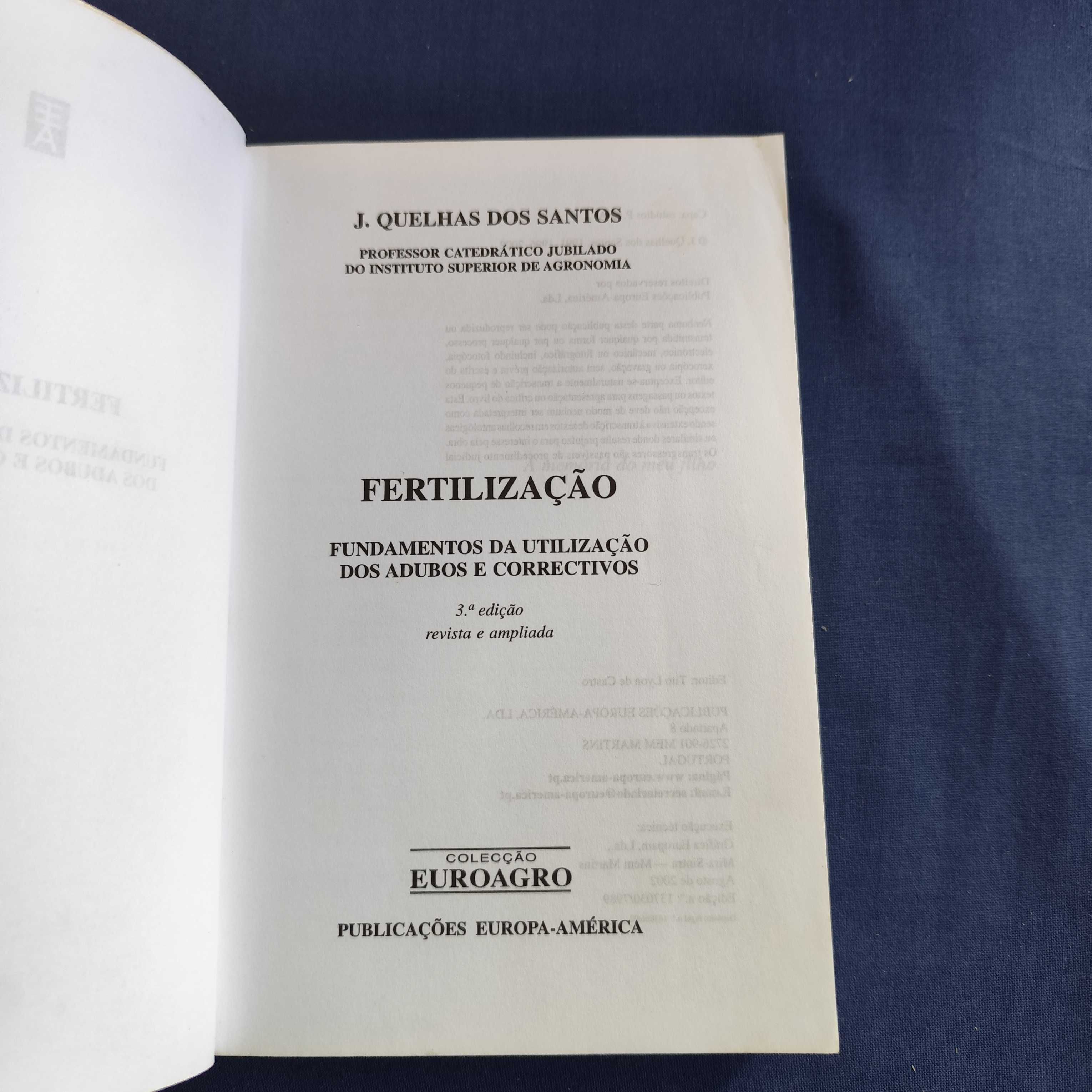 Fertilização - Fundamentos da Utilização dos Adubos e Correctivos