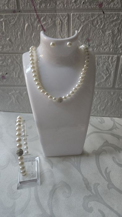 Ślubny Komplet Biżuterii Perły