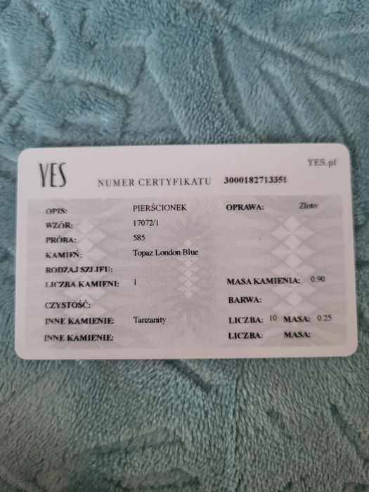 Pierścionek złoty YES – Topaz London Blue + Tanzanity – złoto 585 – ce