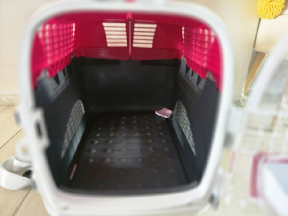 Duzy transporter dla kota / zwierząt z miseczkami