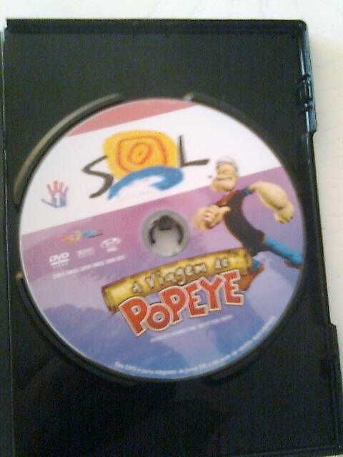 DVD infantil «A viagem de Popeye»