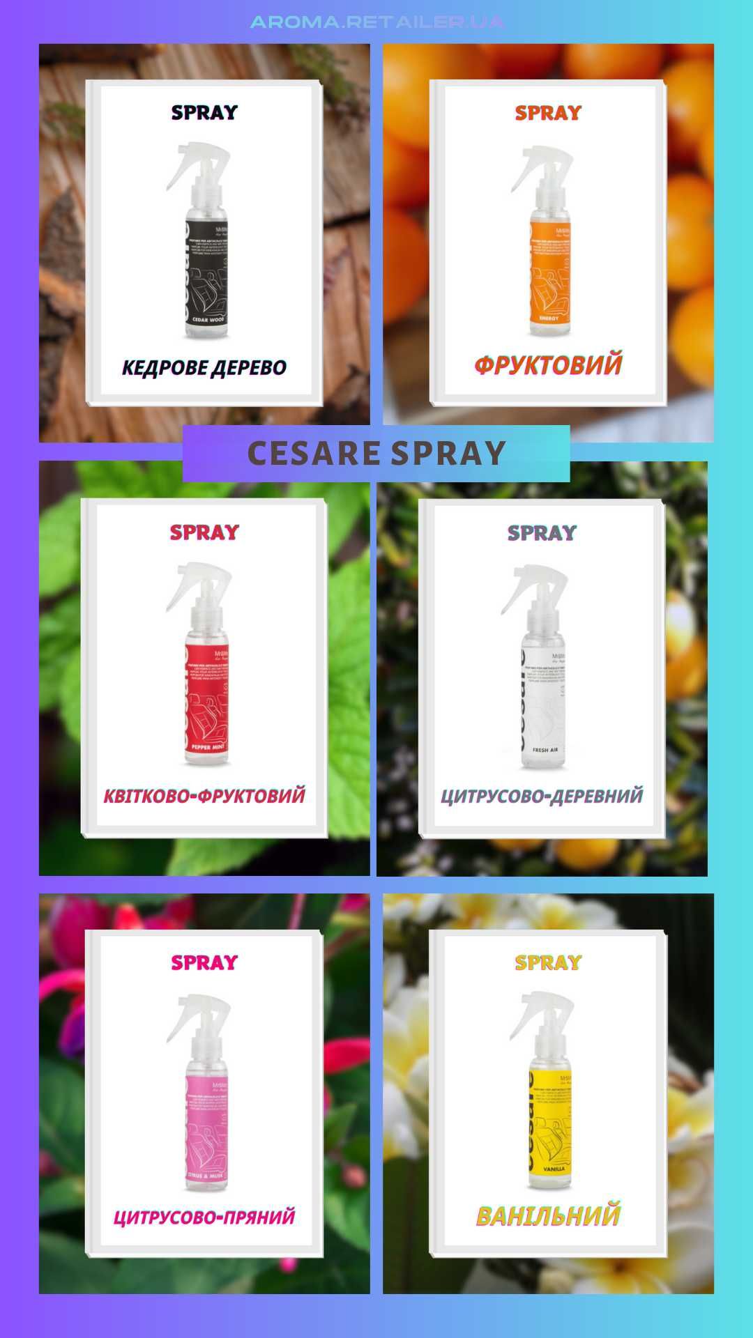 Спрей парфуми в авто Mr&Mrs Fragrance Cesare Spray 100мл