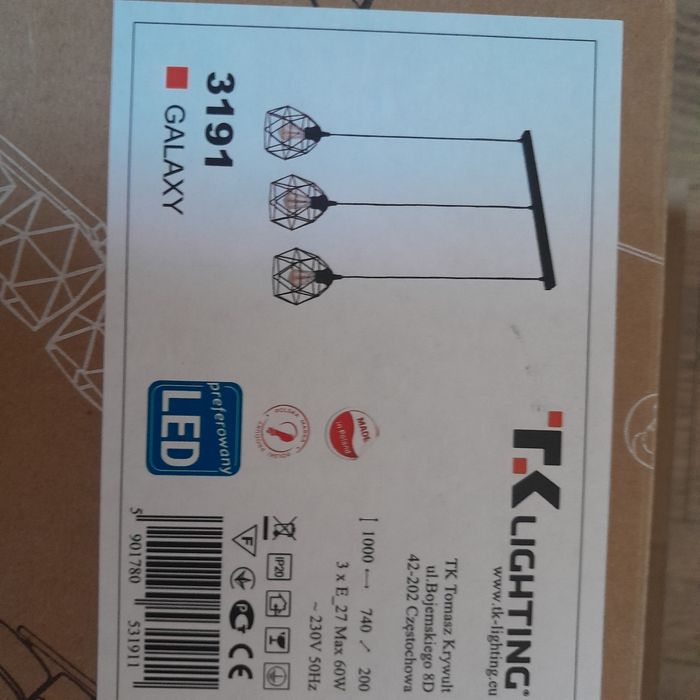 Lampa wisząca galaxy black