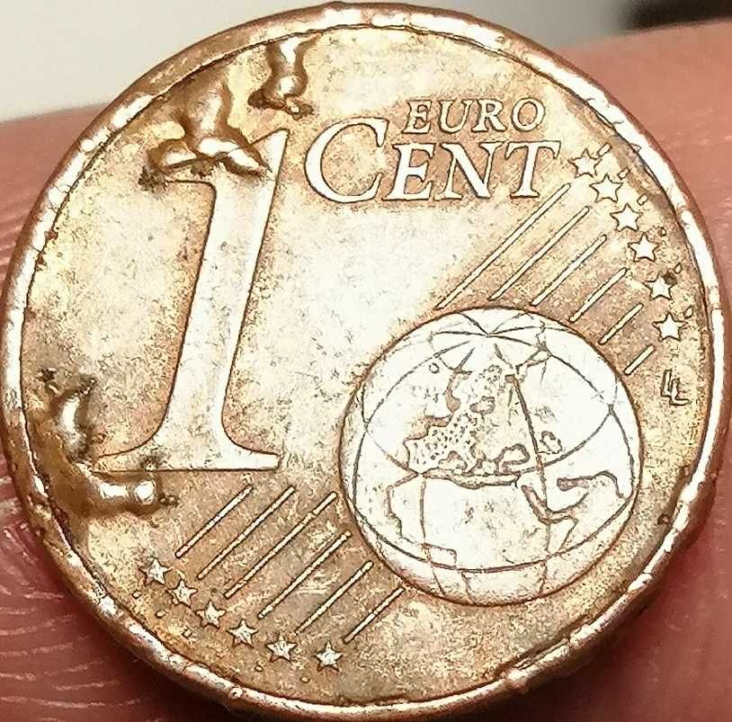 moeda de 1 cêntimo de Portugal muito rara  erro de cunhagem