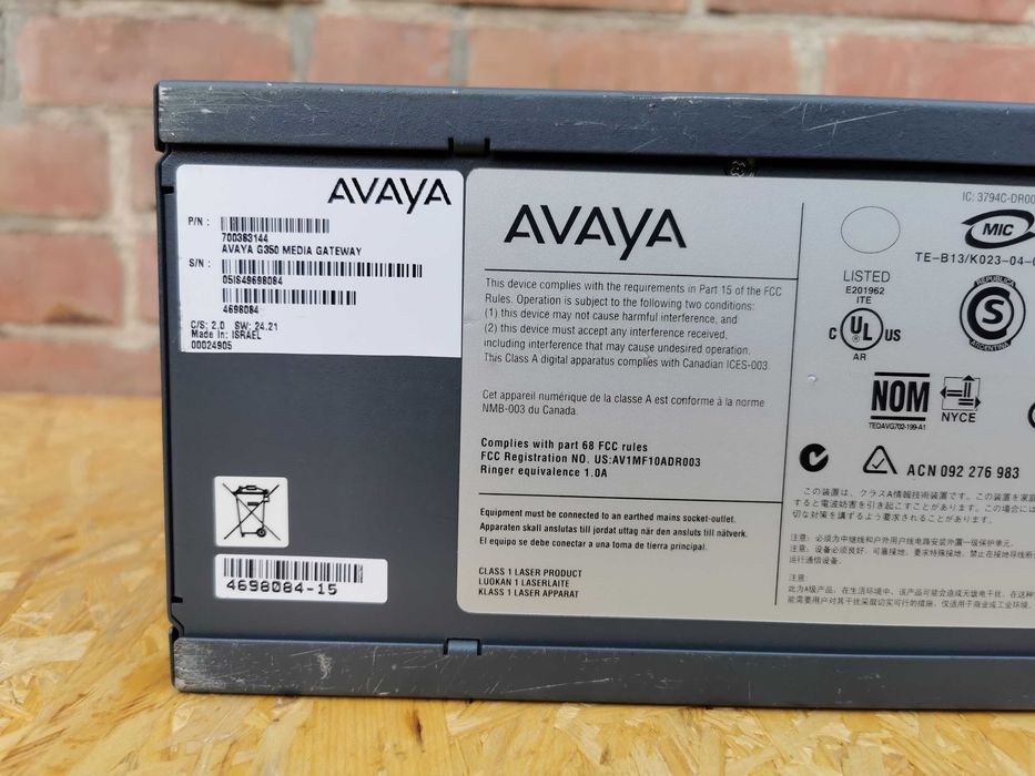 Шлюз AVAYA G350 Media Gateway(MM716+ MM710+ S830)