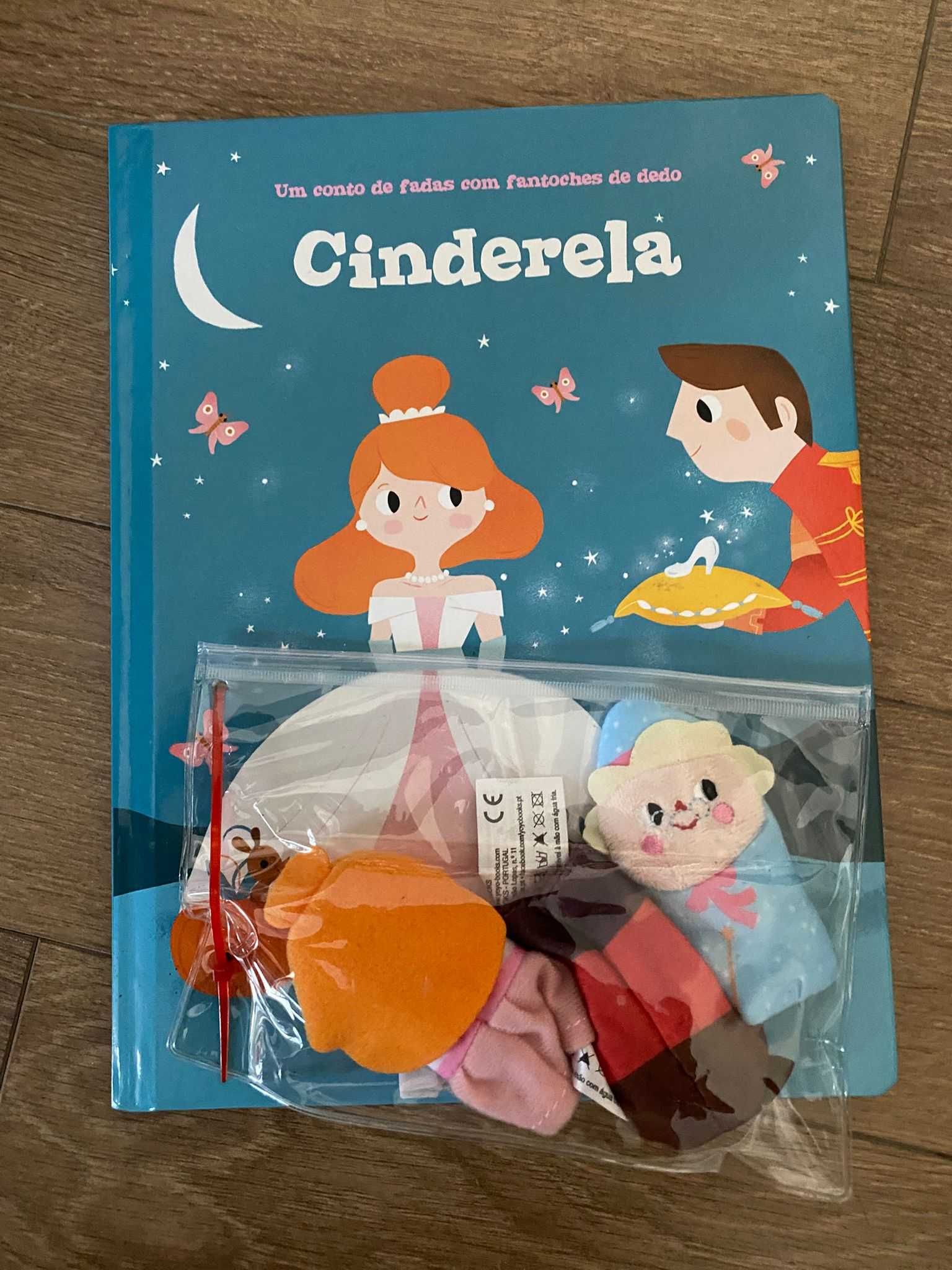Livro Cinderela com fantoches de dedo