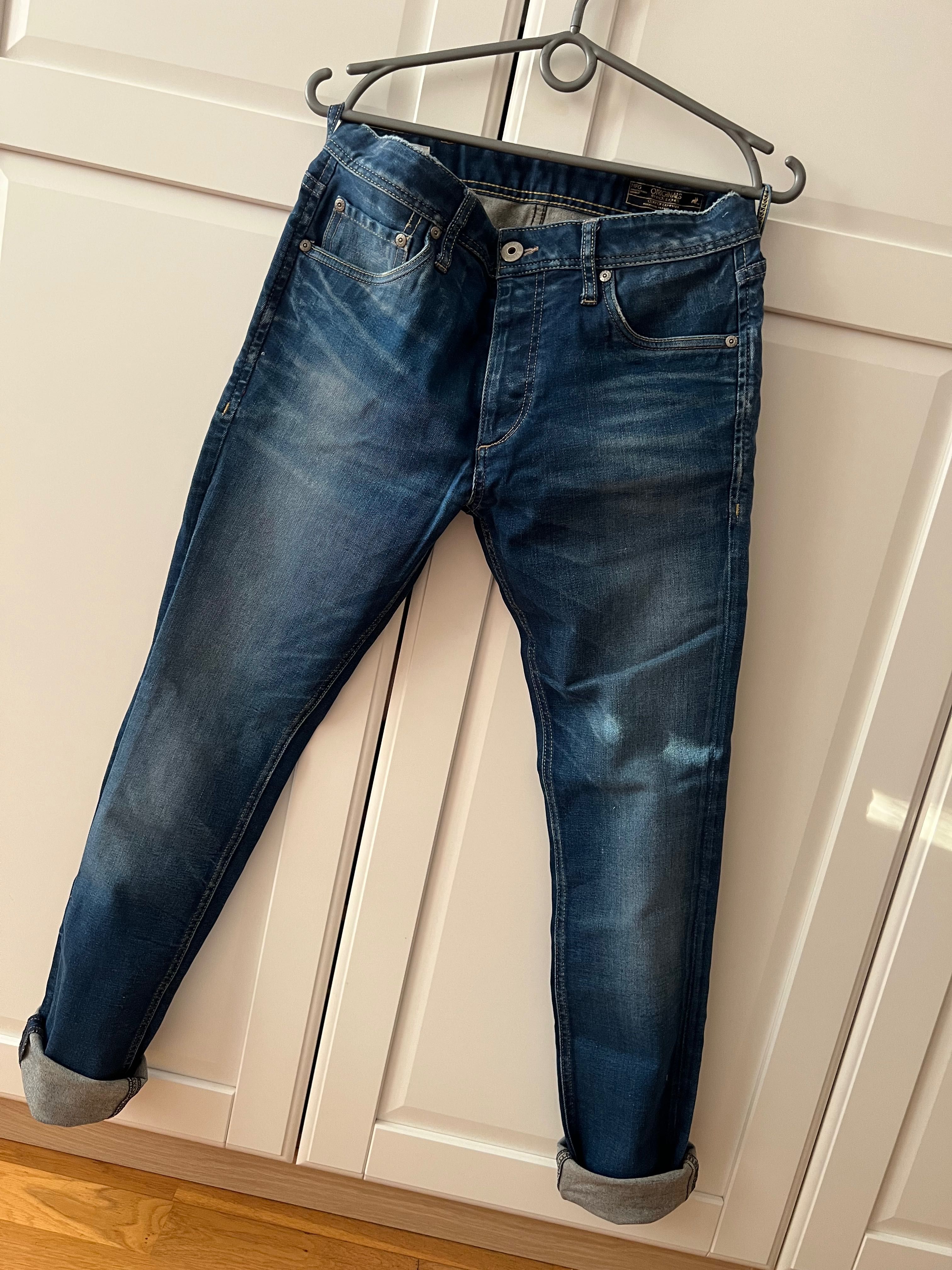 Jack&Jones genialne firmowe dżinsy boyfriend wysoki stan   Slim fit