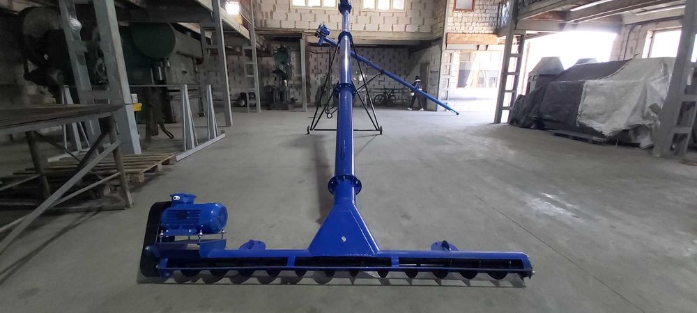 Шнековый погрузчик (винтовой конвейер, транспортер зерна) 133х4 м