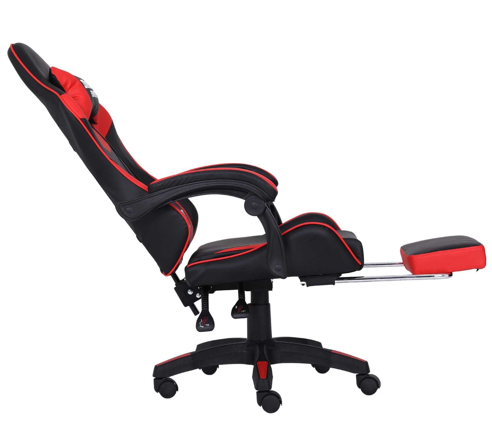 Fotel Gamingowy z podnóżkiem INFINI ESPACE Red