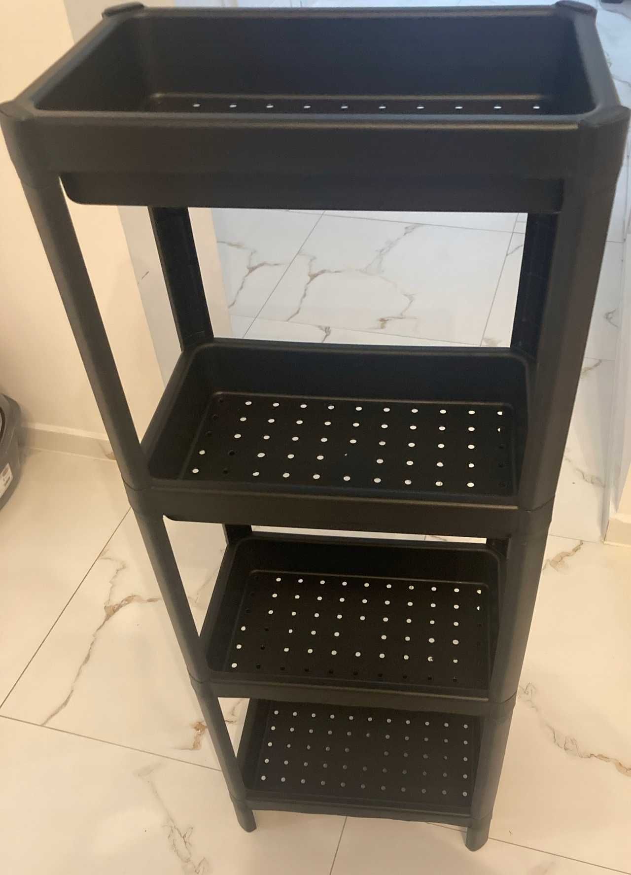 NOWY Regał IKEA VESKEN Czarny 36x23x100cm Do Łazienki