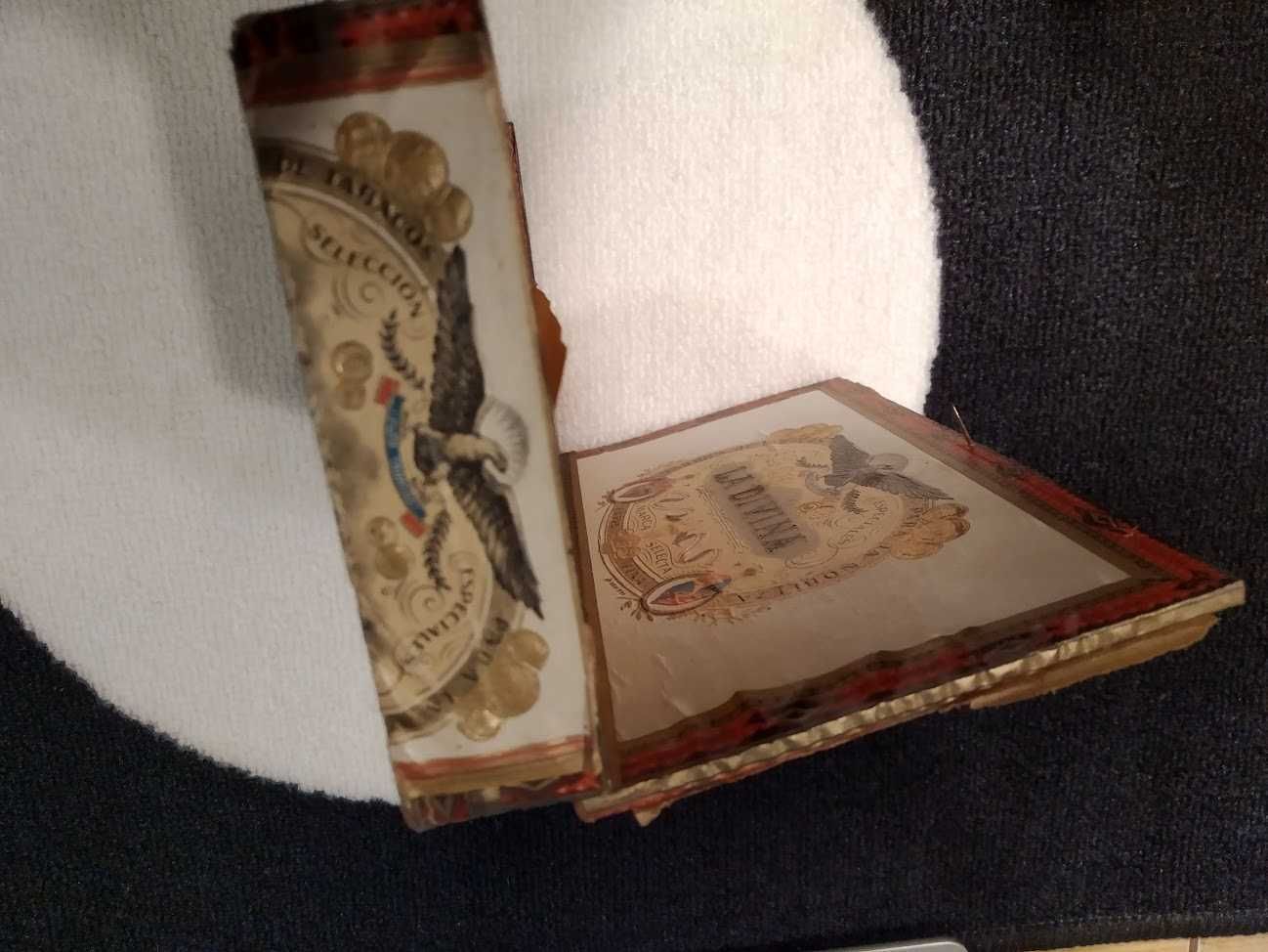 Pudełko Vintage drewniane kolekcjonerskie  La Divina Marca Selecta