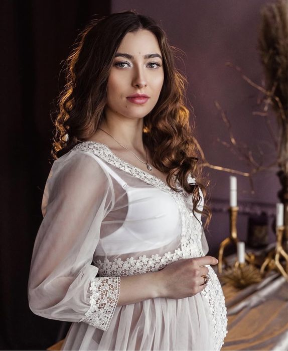 Пенюар для вагітних | наречених, халатик для ранку нареченої