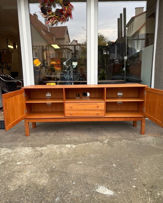 Skandynawska komoda niska sideboard rtv drewno vintage