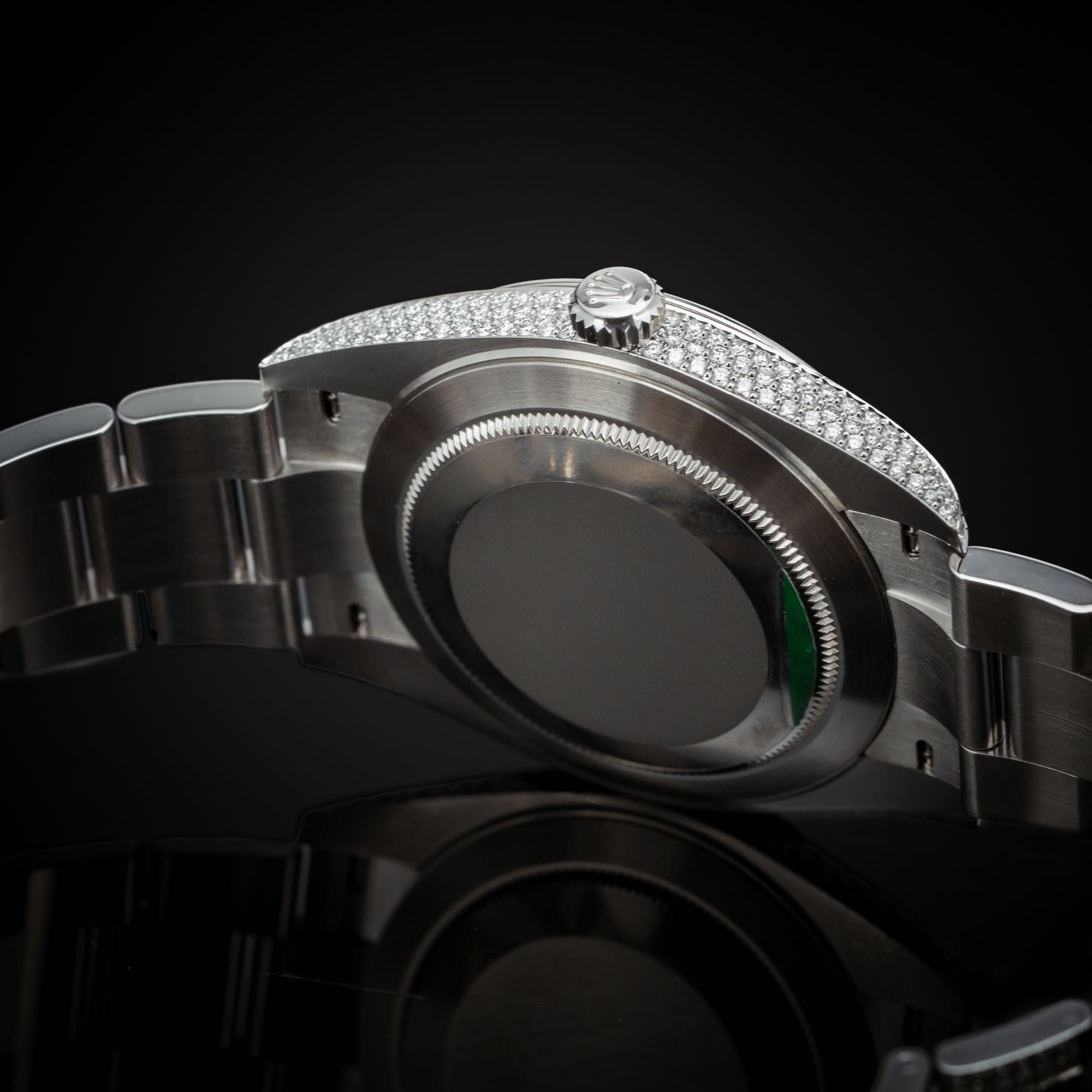 FULL ICED Rolex Datejust 41 black dial