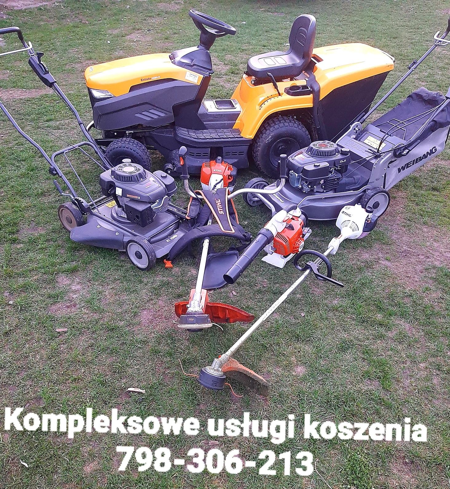 Pielęgnacja ogrodów koszenie trawników podwórek nieużytków