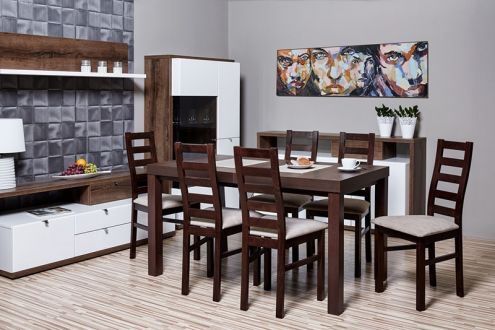 Piękny Zestaw Stół z 6 Krzesłami! Bogata Kolorystyka! PRODUCENT