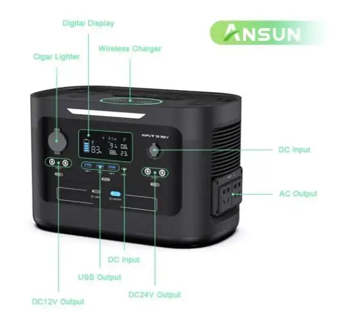 Портативна зарядна станція Ansun Portable Power Station 1000W