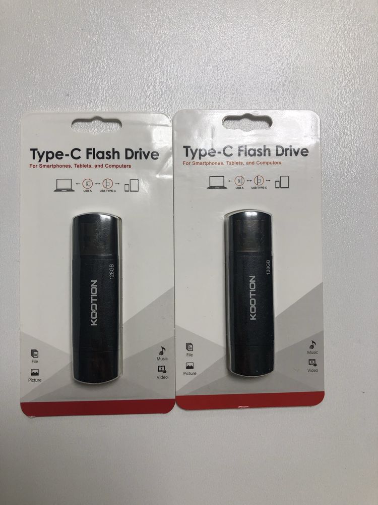 Нова Флешка / Флеш накопичувач 2 в 1 USB Type-C USB-А 128 ГБ
