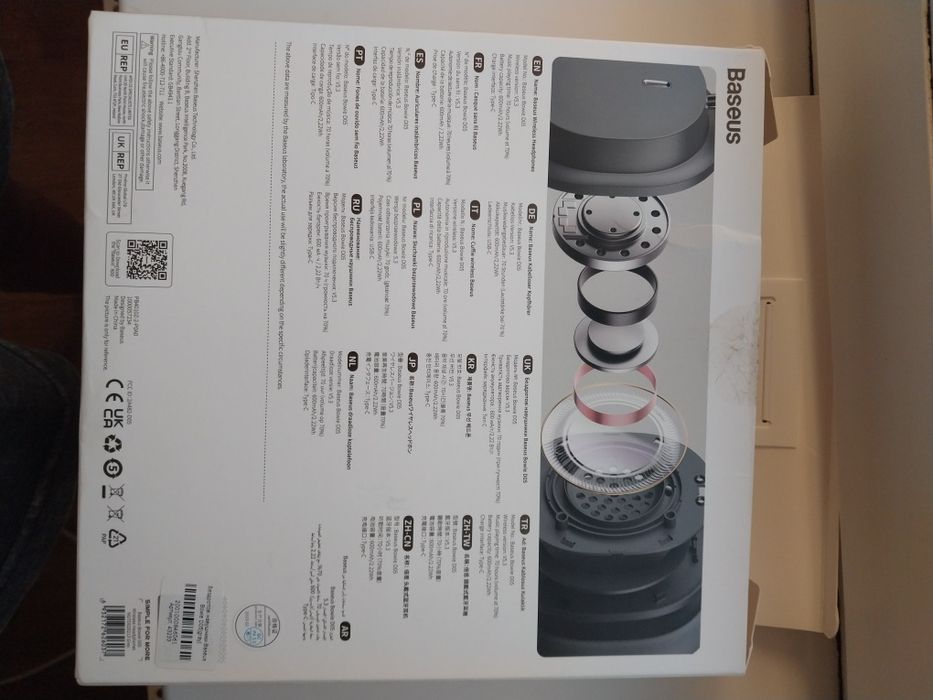 Навушники Baseus Bowie D05 Bluetooth, бездротові, сірі, як нові