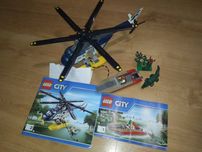 LEGO City 60067 pościg śmigłowcem policja helikopter motorówka