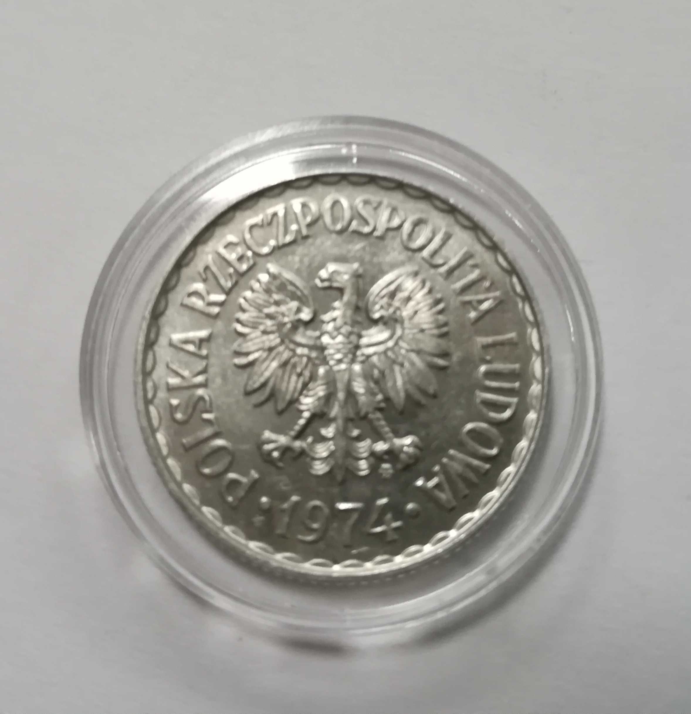 Moneta 1 zł z 1974 stan menniczy