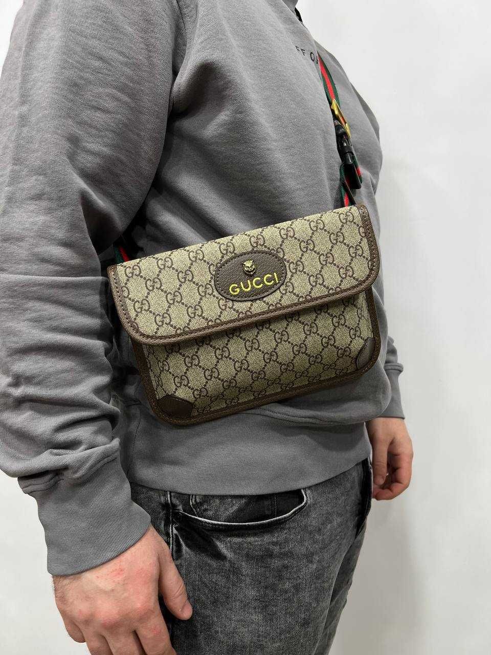 Мужская сумка-бананка Gucci — минимализм и статус в одном образе
