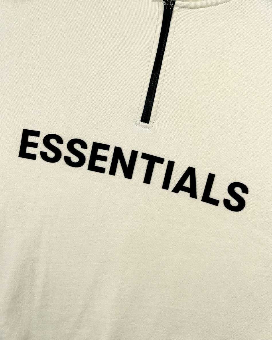 Світшот Fear Of God Essentials Front Logo Half Zip Sweat Buttercream